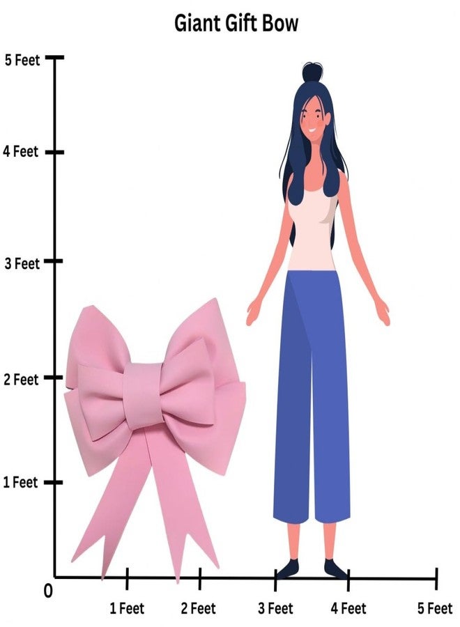 اويسيس فيونكة هدايا وردية مزخرفة لعيد الحب من أواسيس | فيونكة شريطية احتفالية يمكنك صنعها بنفسك لتغليف الهدايا، وتزيين السيارة، والمنزل، والحفلات، وحفلات الزفاف، والذكرى السنوية، وديكور عيد الحب الرومانسي (75 × 80 سم) - Image 3